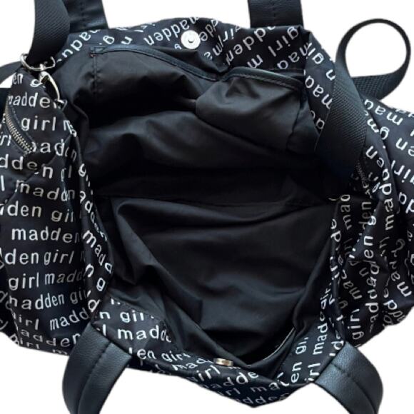 Steve Madden Girl, Tote Bag Black Logo, Oversized Bag, Y2K - Picture 8 of 9